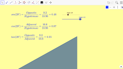 Screenshot of Observing sine in triangles