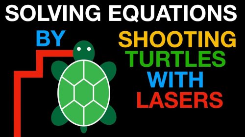 Screenshot of Solving EQUATIONS by shooting TURTLES with LASERS