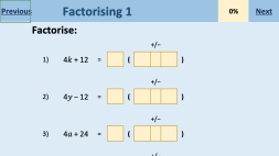 Preview of Factorising - electronic worksheet