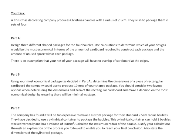 Preview of 11MS-M1 Applications of Measurement Christmas Baubles