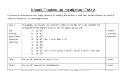 Preview of Yr 11 Extension Combinatorics Assessment Task