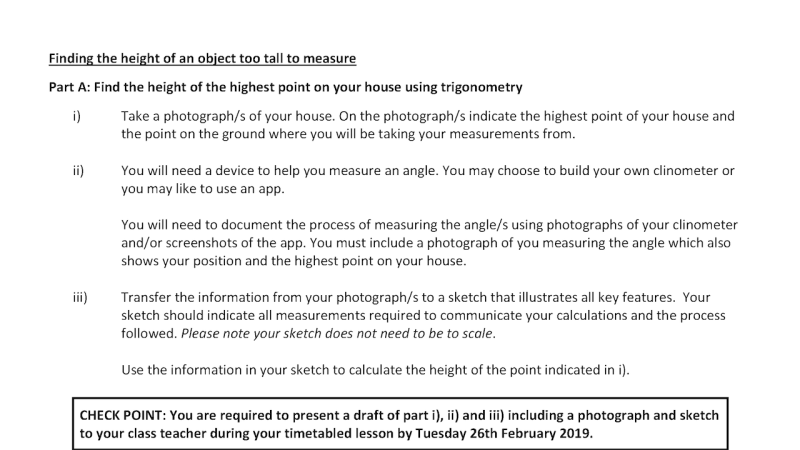 Preview of Investigative Task 12MS-M6 Non-right angled Trigonometry