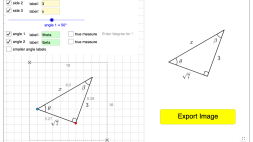 Screenshot of Draw & Export: Right Triangles