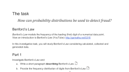 Preview of Probability distributions - assignment