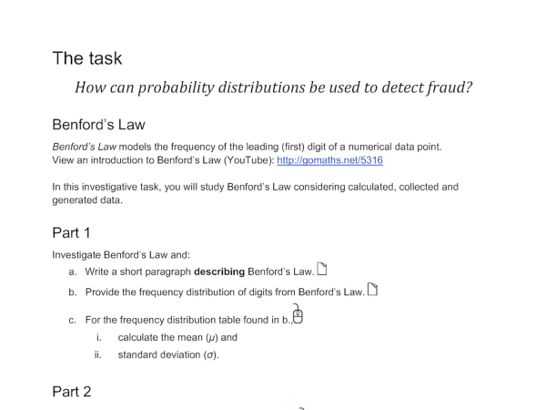 Preview of Probability distributions - assignment