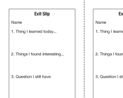 Preview of Exit Slips