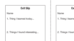 Preview of Exit Slips