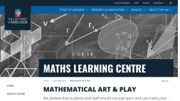 Screenshot of Mathematical art and play