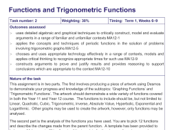Preview of Functions and Trigonometric Functions - Year 12 Assignment