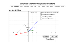 Screenshot of oPhysics: Interactive Physics Simulations - Kinematics