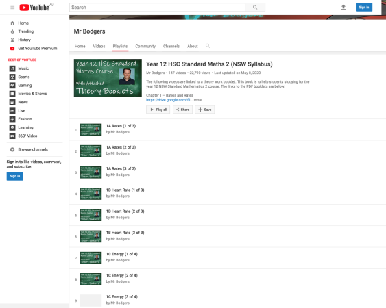 Preview of Theory work booklets for Year 12 HSC Standard Maths 2 (NSW Syllabus)