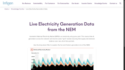 Screenshot of Electricity production