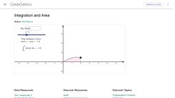 Screenshot of Integration and Area