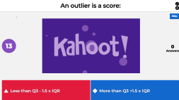 Screenshot of Kahoot - Maths Standard Reference Sheet