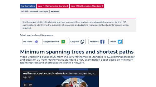 Screenshot of Minimum spanning trees and shortest paths