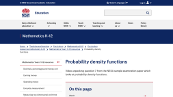 Screenshot of Probability density functions