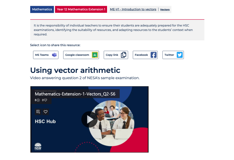Using vector arithmetic - MathsLinks
