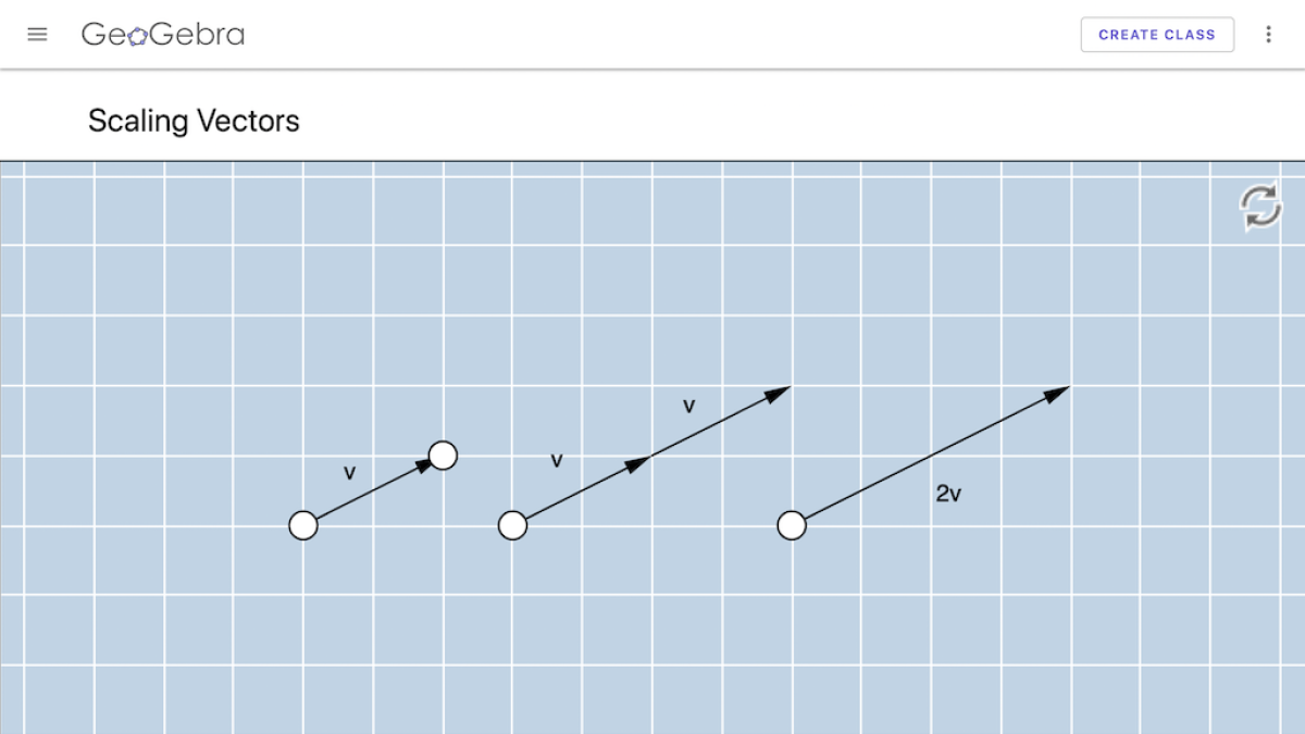 Screenshot of Scaling Vectors