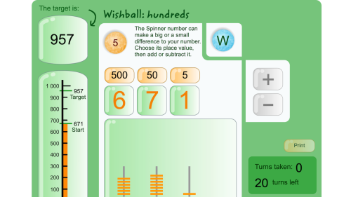 Screenshot of Wishball: hundreds