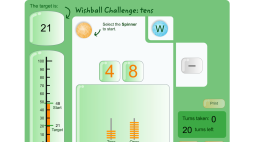 Screenshot of Wishball challenge: tens