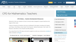 Screenshot of CPD for Mathematics Teachers