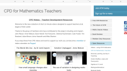 Screenshot of CPD for Mathematics Teachers