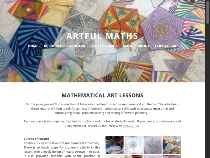Mathematical art lessons - MathsLinks