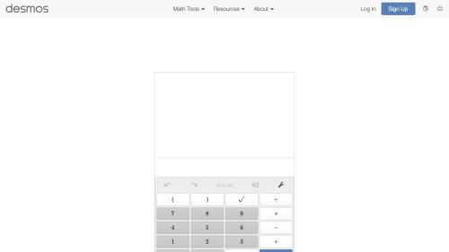 Screenshot of Desmos Four Function Calculator