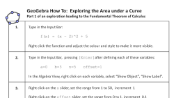 Preview of Exploring the Fundamental Theorem of Calculus