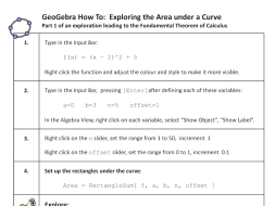 Preview of Exploring the Fundamental Theorem of Calculus