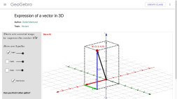 Screenshot of Expression of a vector in 3D