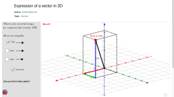 Screenshot of Expression of a vector in 3D