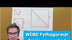 Screenshot of Weird shapes giving Pythagorean triples?!