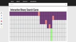 Screenshot of Interactive Binary Search Game