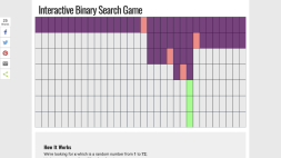 Screenshot of Interactive Binary Search Game