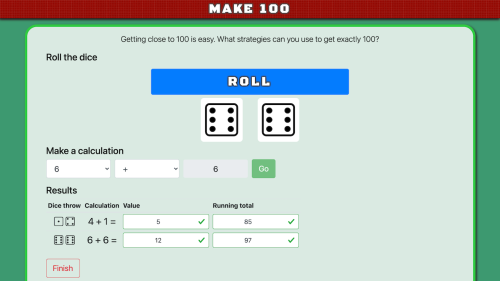 Screenshot of Make 100