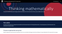 Screenshot of Thinking mathematically