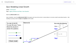 Screenshot of Quiz: Modeling Linear Growth