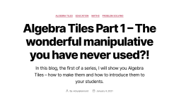 Screenshot of Algebra Tiles Series
