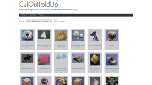 Screenshot of CutOutFoldUp