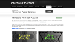 Screenshot of Printable Puzzles