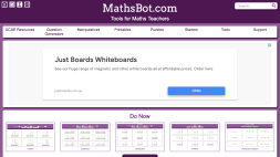 Screenshot of MathsBot.com