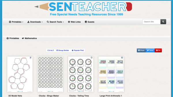 Screenshot of SEN Teacher