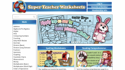 Screenshot of Super Teacher Worksheets