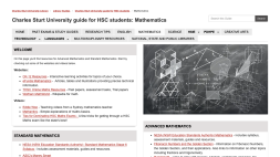 Screenshot of Charles Sturt University guide for HSC students: Mathematics