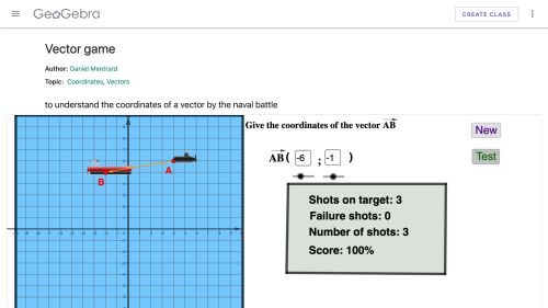 Screenshot of Naval battle vector game