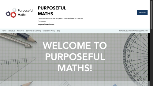 Screenshot of Purposeful Maths