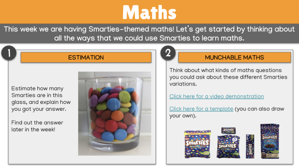 Screenshot of Smarties Maths