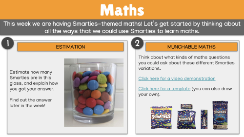 Screenshot of Smarties Maths