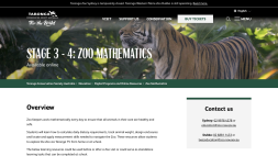 Screenshot of Zoo Mathematics